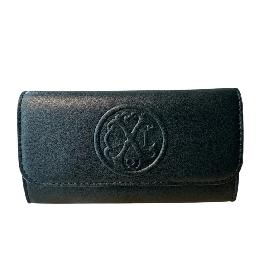 CXL by Christian Lacroix Madison Smooth‎ Black Clutch Wristlet Synthetic NWT